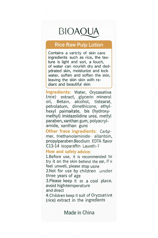 Tónico. Rice Raw Pulp Lotion. 120 ml