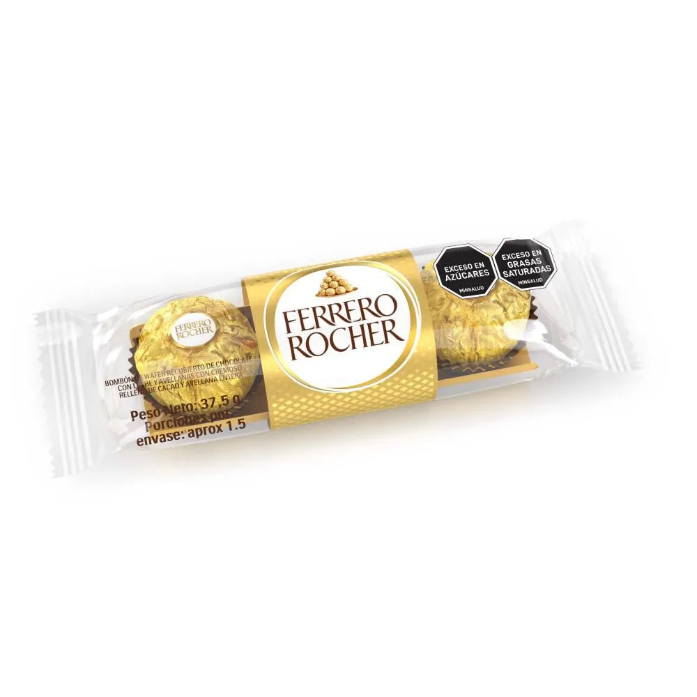 Bombones de chocolate FERRERO ROCHER con avellana (37.5 gr)