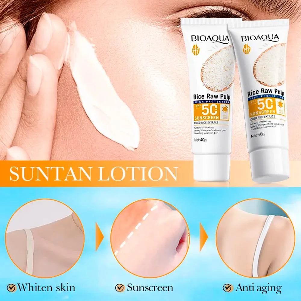 Protector solar con extracto de arroz SPF50+ PA+++