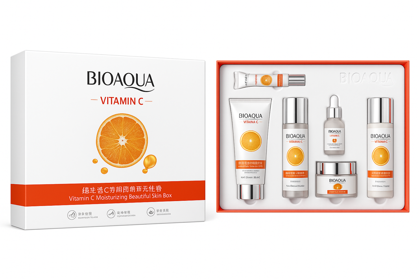 Kit Completo de Skincare. De Vitamina C de 6 Piezas.