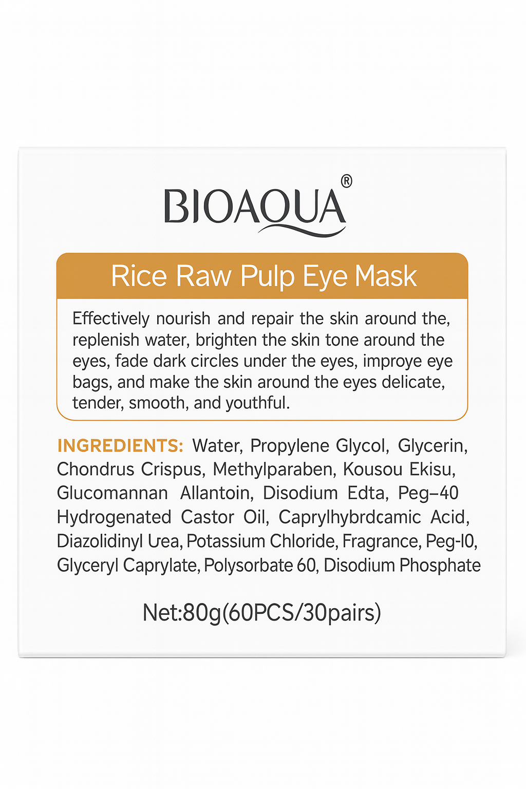 Parches de ojos. Rice Raw Pulp.