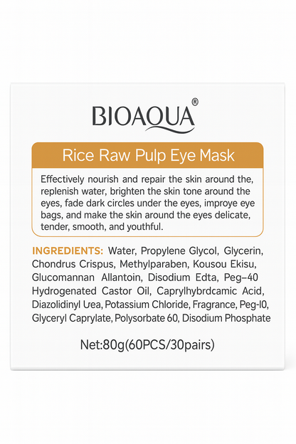 Parches de ojos. Rice Raw Pulp.