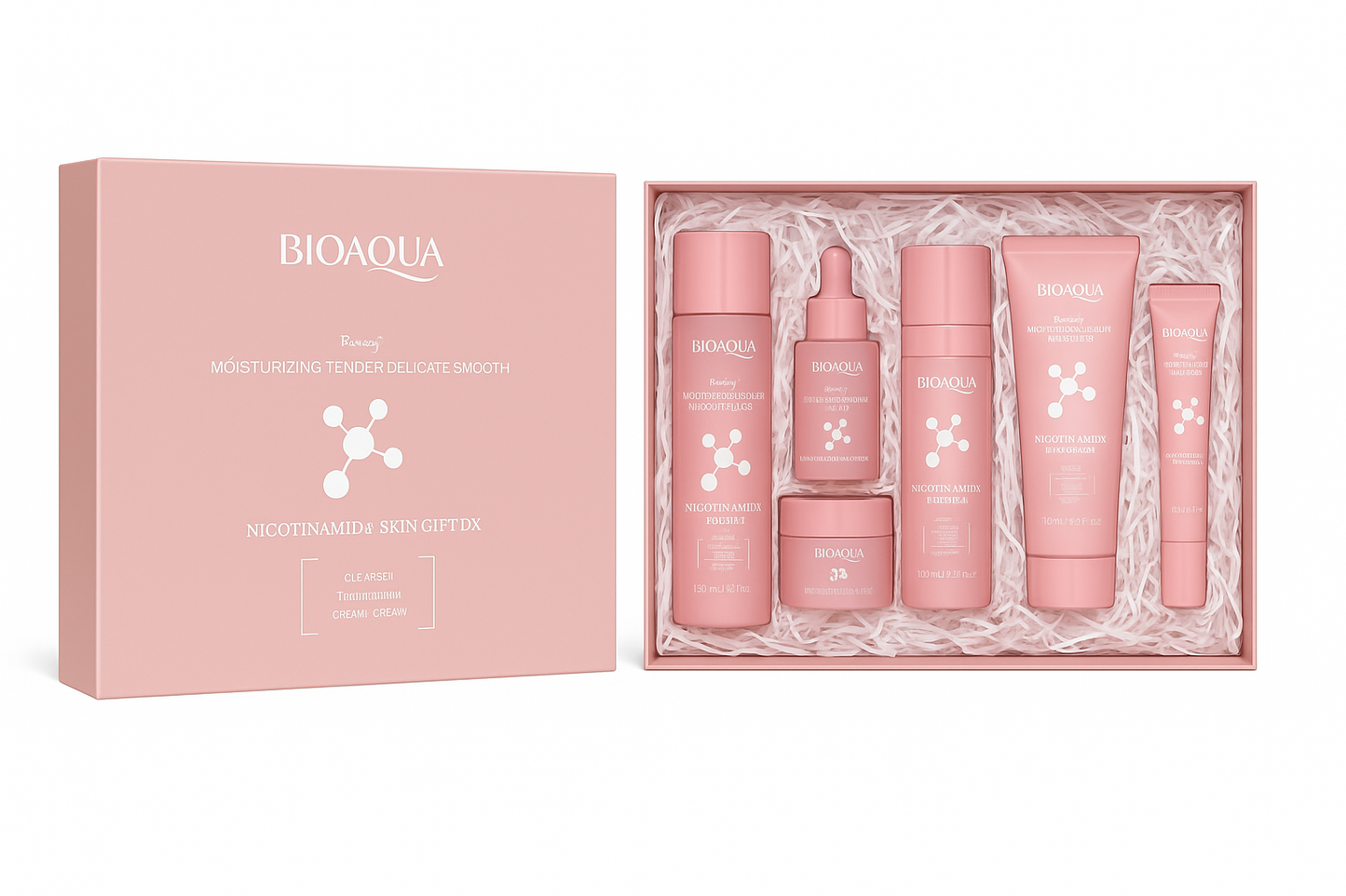 Kit completo de Skincare. Niacinamida Skin Gift Box. 6 piezas