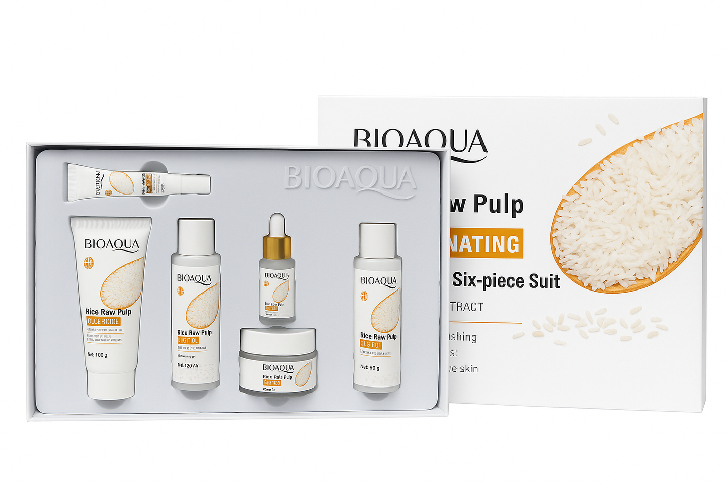 Kit completo de Skincare. De Arroz de 6 piezas.