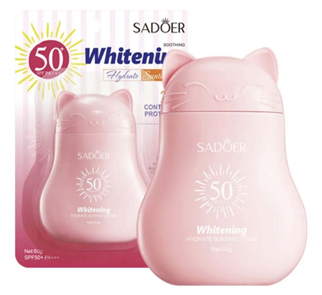 Protector solar Loción hidratante Sadoer con protección solar SPF50+ PA+++ (Edición Gatito)