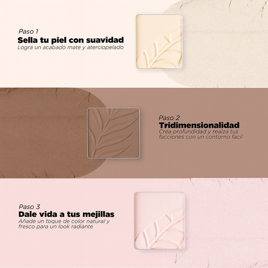 Paleta de rostro 4 Tonos contorno e iluminador