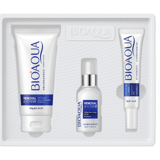 Kit completo de Skincare. Control de Limpieza Anti acné. 3 Piezas