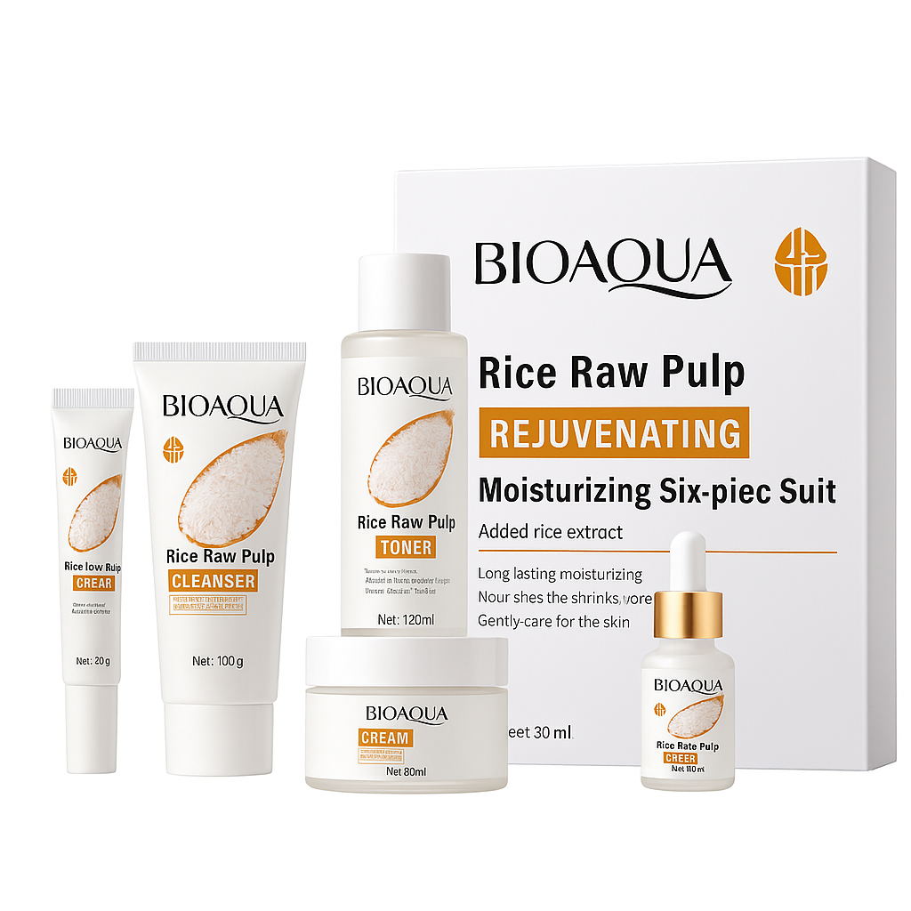 Kit completo de Skincare. De Arroz de 6 piezas.