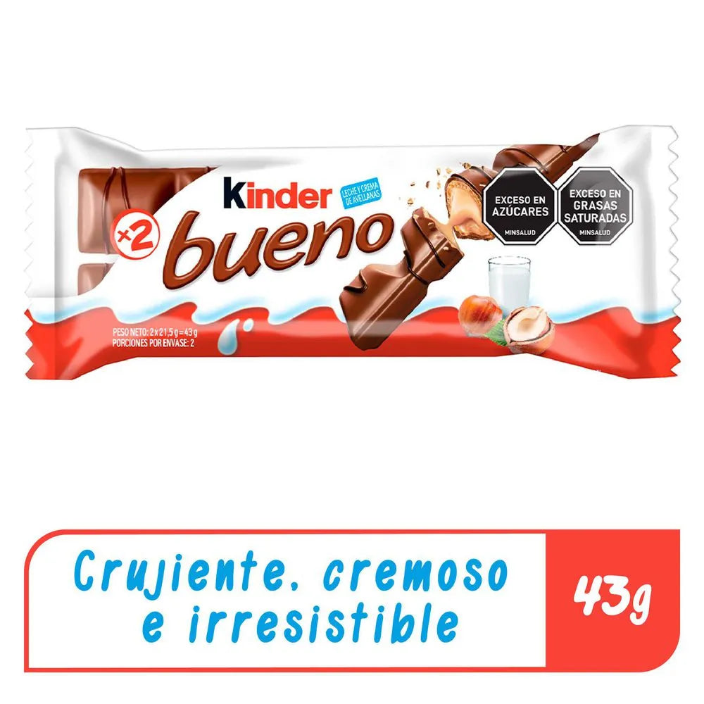 Chocolates KINDER BUENO relleno (43 gr)